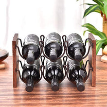 GAGP Portavini Wine Organizer Mensola for controsoffitto Cabinet Cantina controsoffitto Wine Rack 6 Bottiglie capacità Wine Rack impilabile per Qualsiasi bancone o Cantina