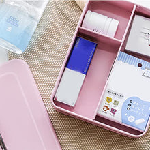BWBZ Scatola di Medicina Multifunzionale Kit di Pronto Soccorso Doppia Griglia Maniglia Portatile Logo A Croce Scomparto Rimovibile Conservazione di Medicine/Caramelle/Snack/Giocattoli Rosa