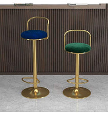 CSQ-Confortevole Inizio Alti sgabelli, Bar Caffetteria Sgabello Girevole Rotonda sede d'oro Staffa Sgabello Decorativo Stabile Base di Schienale Sedia Mobili Decorativi