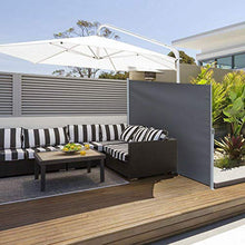 sogesfurniture Tende da Veranda,Tende da Sole per Esterno,Tende da Sole paravento Laterale frangivento Estensibile,300x120cm,Grey BHEU-MH038-312G