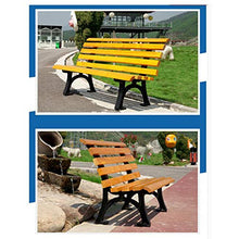 Panca da Giardino Con Terrazza Panchina da Esterno，Panchina Per Bambini Con Schienale Sedia da Giardino Per Il Tempo Libero,Panca da Cortile In Legno Massello Anticorrosivo In Ghisa,Per Prato/canale
