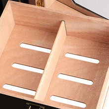 Umidificatore per Sigari Armadietto per Sigari Scatola per Umidificazione per Sigari Legno di Cedro Legno Massello Struttura in Legno A Tre Strati Grande capacità può Contenere 50 Sigari