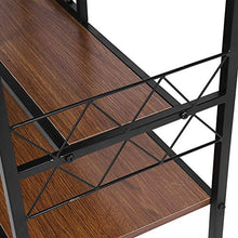 Cantinetta Portabottiglie di Vino, in Legno MDF + Ferro, Scaffale Porta Bottiglie a 3 Ripiani, con un Gli Scaffali Aperti, per Vino, Acqua, Spumante, Champagne, 39,7x105x88,5 cm