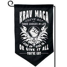 Krav MAGA Bandiera da giardino per arti marziali miste Decorazione festiva Bandiera bifacciale 12,5"x 18"