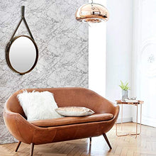 WM Hotel Specchio Decorativo Specchio Bagno Specchio Rotondo Parete Specchio Bagno Specchio Specchio Trucco Cuoio Pu Mirror-11.5