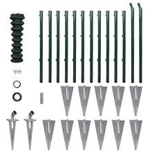 cangzhoushopping Set recinto in Filo Metallico con Pali spuntoni & Accessori 1,0 x 25m Articoli di ferramenta Barriere e recinzioni Pannelli per recinzioni