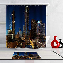 LIYAN Combinazione Bagno. Immagini Chiare E Colori Vivaci Rendono Il Tuo Bagno Pieno di Vita. Accessori da Bagno. Edificio Alto della Città di Notte.