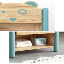 MMWYC Legno massello Comodino Camera da Letto dei Bambini del Fumetto di immagazzinaggio Governo di immagazzinaggio della Ragazza del Ragazzo, Naturale, 51 * 46 * 40 Centimetri