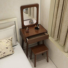 Specchiera Tavolo Cosmetici Con Piazza Specchio & Sgabello Imbottito Vanity Toeletta Da Trucco,Sgabello Donne Camera Da Letto Tavolo Da Trucco Per Le Donne,Con Cassetto Grande-A 60x40x75cm(24x16x30inc