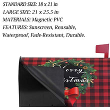 Ghirlanda di Natale Buffalo Cassetta delle Poste Copre Magnetiche Rosso Nero Plaid Giardino Yard Home Decor Dimensioni Standard 53,3 cm x 45,7 cm