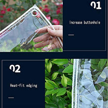 LXHONG Teloni in PVC per impieghi gravosi, teloni Trasparenti al 100%, Impermeabili alla Polvere per Tetto Campeggio All'aperto Posto Auto Coperto PVC, 54 Dimensioni (Color : Chiaro, Size : 3x4m)
