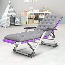 LLSS Lettini e poltrone da Giardino Mobili da Esterno Letto Pieghevole Viola con Cuscino Grigio Lettino Prendisole Sedia Regolabile per la Spiaggia Piscina Patio Esterno Giard
