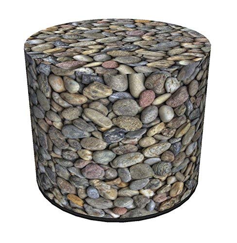 BERTONI Pouf da giardino per sedersi puffer Seat Pouf rotondo ottomano mobili da giardino (PIETRE LETTLE)