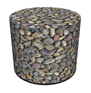 BERTONI Pouf da giardino per sedersi puffer Seat Pouf rotondo ottomano mobili da giardino (PIETRE LETTLE)
