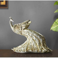 Decorazione Semplice e Creativa Portabottiglie Semplice e Creativa Tavolo Semplice e Creativo Decorazione, Resina Pavone Scultura Soggiorno Armadietto Del Vino Artigianato Ristorante, PZW, Argento