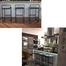 GzxLaY Sedia da Pranzo, sgabelli da Bar in Metallo con Schienale Pieno, poggiapiedi Sgabello con Cuscino in Flanella con poggiapiedi e Schienale, Bar, Sala da Pranzo, Cucina, bancone Bar,A,75CM