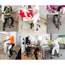 Sedia A Sella Stool - Sgabello Idraulico con Poggia-Piede E Ruote – Ridurre L'altezza della Pressione Regolabile Migliorare La Postura Durante La Seduta