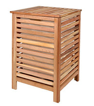 ts-ideen Cesto del bucato/Cofano per raccogliamento del bucato Ð Legno Massiccio di Noce Ð 66 cm Altezza