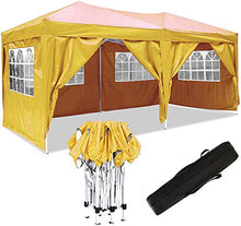 Robusto Gazebo Pieghevole da 3 x 6m,Tenda da Giardino Pieghevole/Retrattile, Impermeabile, Rivestimento in PVC, ha in Dotazione Una Sacca per Il Trasporto Gratuita