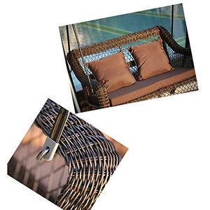 ZDYLM-Y Dondolo da Giardino con Tettuccio 2 posti Seat Swing con Load Parasole Altalena da Giardino Panchina, per Esterno, terrazzo