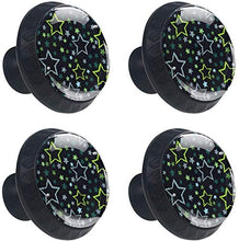 Stelle blu verdi scure Pomelli per Porta Set di 4 Pomelli per Mobili Manopole per Cassetti Cucina Armadio Vetro