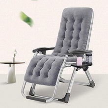 Azyq Sedia Reclinabile Pieghevole Sedia a Sdraio Zero Gravity Oversize, Sedie a Sdraio Cuscino in Cotone per Giardino Patio Esterno Lettini Prendisole Letto Reclinabile Caricamento Fino a 220 Kg con