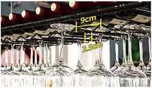 DJSMjbj, portabicchieri da vino americano in stile rosso, da appendere al vento industriale, porta bicchiere da vino rosso, telaio a testa in giù, facile da installare (dimensioni: 80 cm)