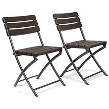 Vanage VG-4864 Set Sedie, Plastica HDPE, Marrone, 55 x 46 x 81 cm, 2 unità