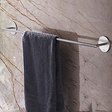 Portasciugamani singolo premium moderno con base rotonda (50 cm) - Finitura spazzolata, realizzato in acciaio inossidabile, resistente all'acqua e alla ruggine, montato a parete, facile da installare