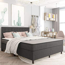 SKM Letto a Molle Grigio Scuro in Tessuto 180x200 cm (88.2kg)