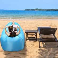 XUSHEN-HU Gonfiabile Lounger Sedia sofà Pigro Indoor/Outdoor autogonfiante Impermeabile Blow Up Couch Supporto antistrappo for Il Campeggio, Spiaggia, Parco, all'aperto, PIC-nic, Blu