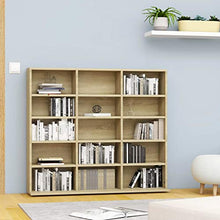 Tidyard Armadio Porta CD/Dvd con Scomparti Aperti, Armadio per Casa e Ufficio, Armadio in Truciolato 102x16x89,5 cm
