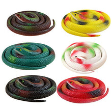 STOBOK 6 Pezzi di Gomma Realistica Serpente Nero Giocattolo Giardino Oggetti di Scena Regalo per Bambini Festa Decorativa