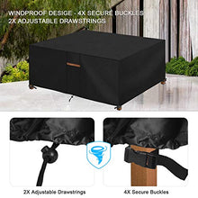 SanGlory Copertura per Mobili da Giardino Impermeabile Robusto 600D Oxford Telo Copri Protettivo per Tavolo e Sedie da Esterni Coperture per Set Arredo Giardino (200x160x70cm)