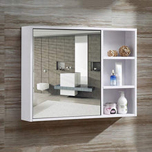 Armadietti a specchio Mobili da Bagno Legno Massello Bagno A Parete Mobile A Specchio Impermeabile con Mobiletto Mensola Specchio da Parete