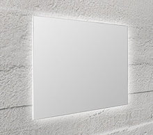 Specchio da bagno con luce a led perimetrale e vetro sporgente Sole - Verticale L70xH80 cm - Prodotto Made in Italy