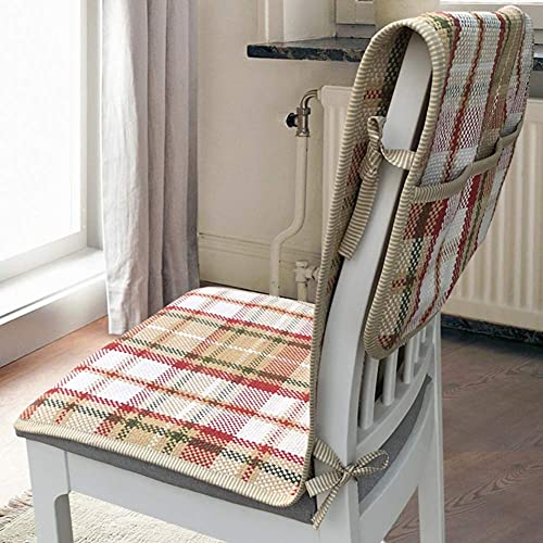 XHNXHN Set di Cuscini per sedili Lunghi e Profondi, griglia Cuscini per sedie Monopezzo Cuscini per sedie per Tavolo da Pranzo congiunti Cuscini per sedie per Interni per Esterni Decorazioni per la