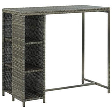 FAMIROSA Set da Bar da Giardino 5 pz con Cuscini in Polyrattan Grigio-4915