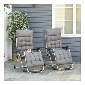 Tayer 2pcs Lettino Prendisole Sdraio Pieghevole, Giardino Pieghevole Lounge Chair, per Giardino Patio Esterno Sedie a Sdraio Sedie Lettino Lavandino Caricamento Fino a 300 kg con Cuscino Testa