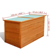 mewmewcat Cassa da Esterno per Stoccaggio in Legno,Cassa Contenitore da Esterno, Giardino
