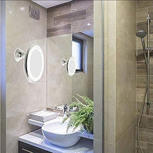 Specchio 10x vanità Portatile con Lampada a LED a 360 ° Rotante lante d'Ingrandimento per la casa Desktop Bagno con Una Forte Ventosa