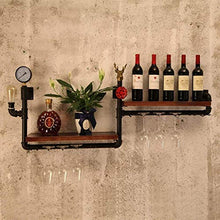 DJSMjbj - Portabottiglie per vino in stile retrò, stile industriale per tubi dell'acqua