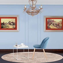 N/A Set di 4 sedie da pranzo con gambe in morbido velluto e gambe in legno, perfette per cucina, soggiorno, camera da letto bar (blu)