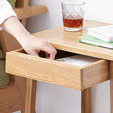 DGHJK Mobili per la casa, tavolino da Salotto in Legno massello con cassetto Tavolo da Soggiorno Moderno Nordico angolare a 2 Ripiani Comodino Camera da Letto