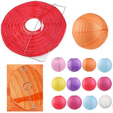 Vola 8Round lanterne di carta, pieghevole lanterna appesa decorativo con lanterna luci LED for matrimoni, compleanni, dell'interno e decorazione esterna Orange (5 lanterne + 5 luci LED) .Compleanno