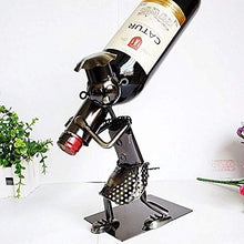 LHQ-HQ Iron & Wine cremagliera rette scaffali vino da collezione capelli ornamenti cremagliere del vino del ferro scultura Wine Bottle Holder Holder Tappo del vino contenitore decorazione domestica de