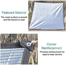 Mirui Ombra Panno 75% Riflettente ALUMINET con Black & Bordatura della Maglia della Copertura Sunblock Occhiello for Giardino Patio Portico Balcone Coperto (Dimensioni: 2m x 7m) Dimensione: 3m x 3m