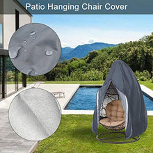 foyar copertura per poltrona sospesa, Oxford, impermeabile, resistente alle intemperie, copertura per sedia a dondolo, con chiusura lampo, impermeabile e resistente alle intemperie grigio.