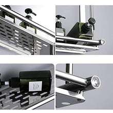 mensola doccia acciaio inox portaoggetti doccia senza foratura mensole bagno autoadesivo multifunzione salvaspazio per accessori da bagno da cucina-3 Tier 40x54,5x15 cm