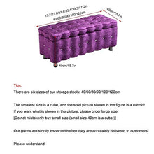 QWERTY Pouf Contenitore Panche, Sgabello di Stoccaggio Stoccaggio Sede, Salvaspazio Multifunzionale (Color : Red Bean Paste, Size : 60x40x40cm)